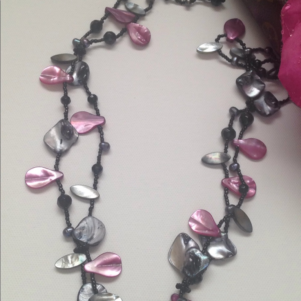 Jay King fresh water pearl necklace with rose - Picture 3 of 8